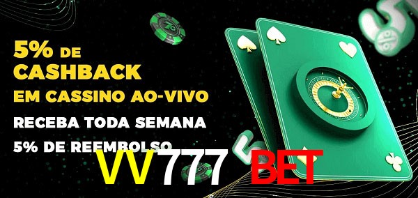 Promoções do cassino ao Vivo VV777 Bet